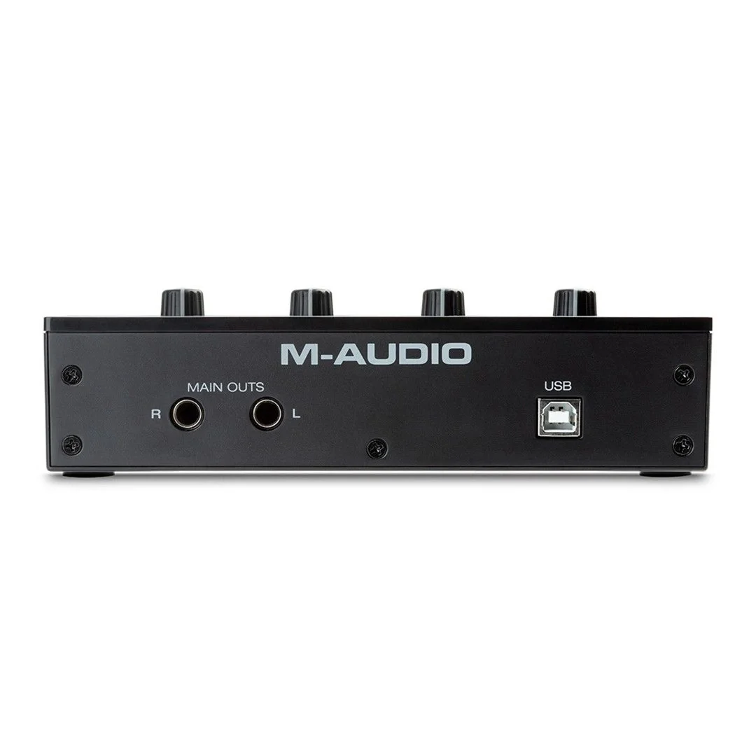 M-Audio M-Track Duo | 2 Kanal, 48 khz, 2 Mikrofon / Enstrüman / Line girişli ses kartı