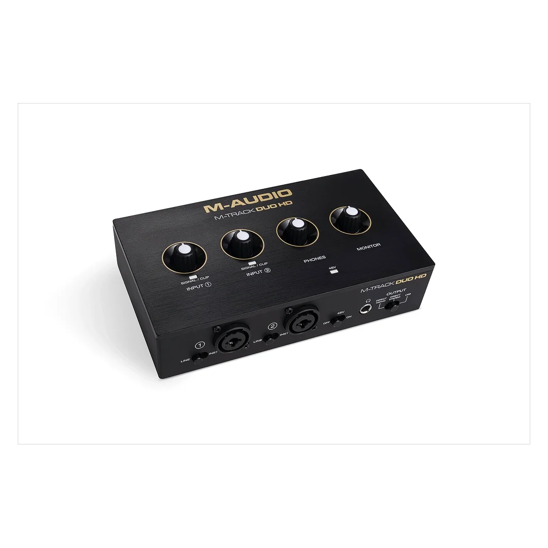 M-Audio M-Track Duo HD | 2 Kanal, 24-bit / 192khz, 2 Mikrofon / Enstrüman / Line girişli ses kartı