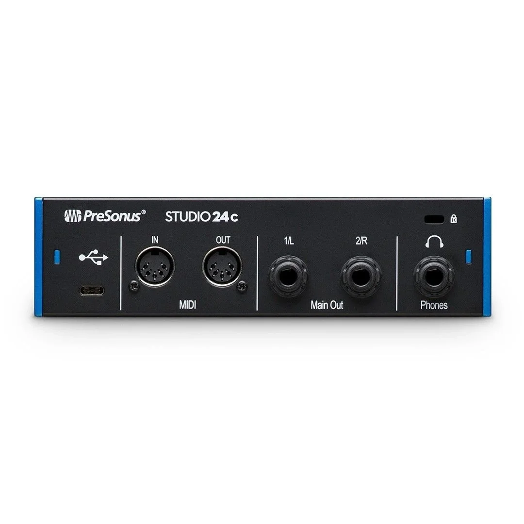 PreSonus Studio 24c Yeni nesil 2 Giriş / 4 Çıkış, 2 mikrofon girişli USB-C ses kartı