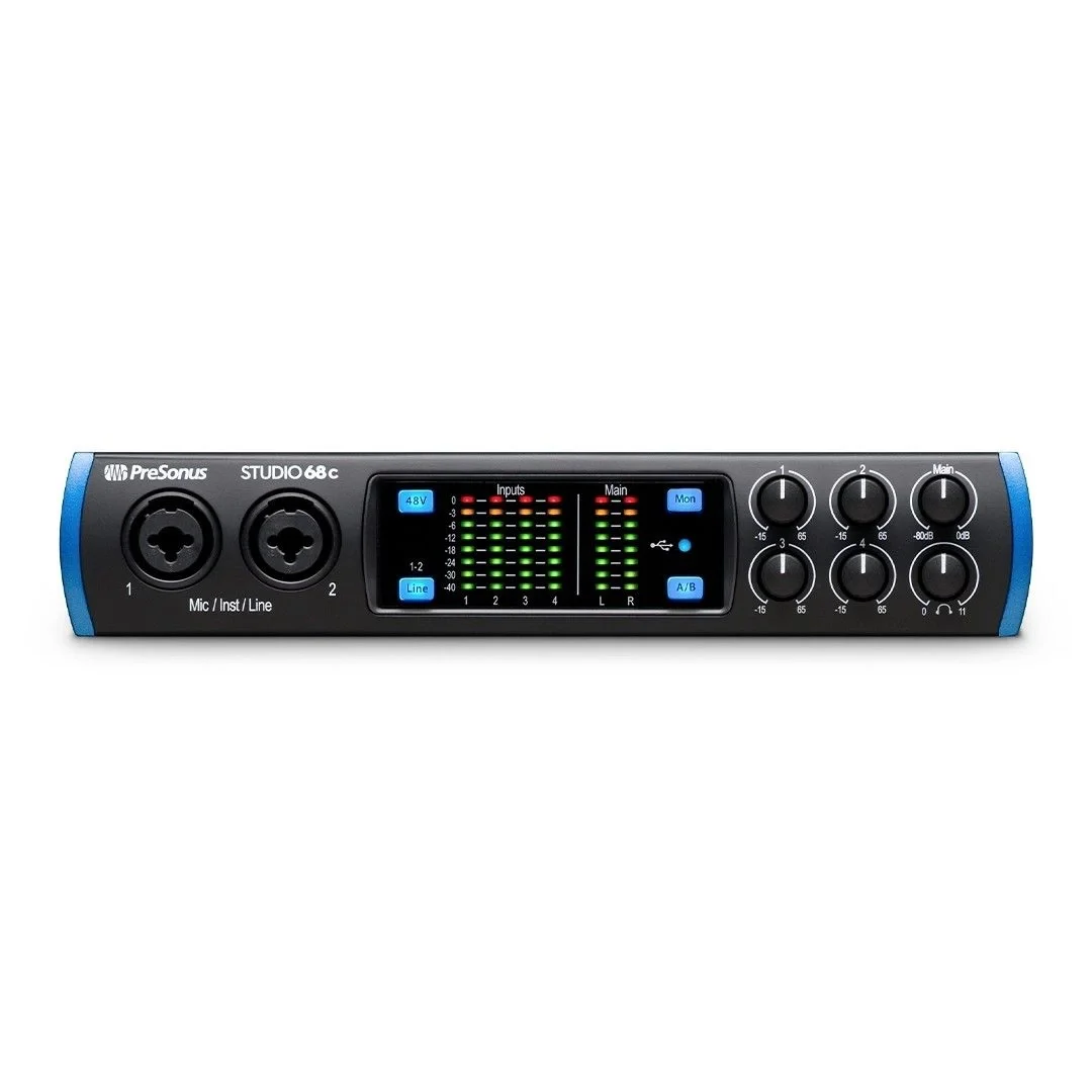 PreSonus Studio 68c Yeni nesil 6 Giriş / 6 Çıkış, 4 mikrofon girişli USB-C ses kartı