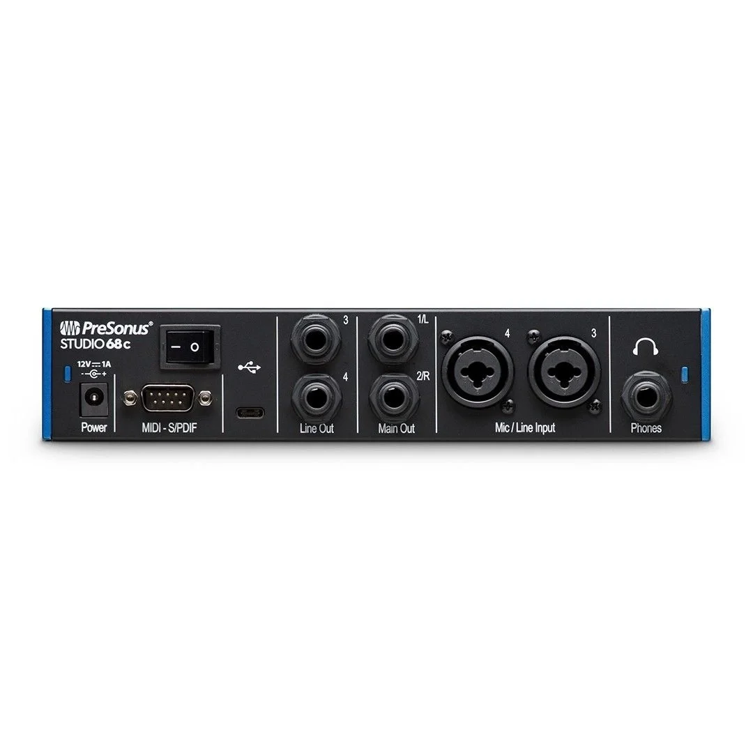 PreSonus Studio 68c Yeni nesil 6 Giriş / 6 Çıkış, 4 mikrofon girişli USB-C ses kartı