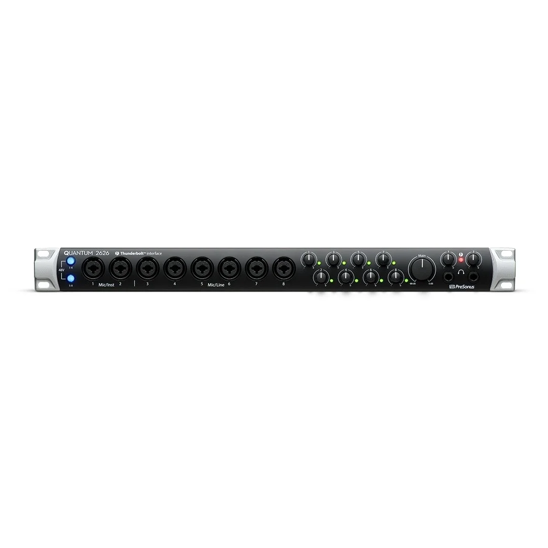 PreSonus Quantum 2626 Yeni nesil, 8 Preamp, Thunderbolt 3, 26 giriş/çıkış, Multi-platform profesyonel ses kartı