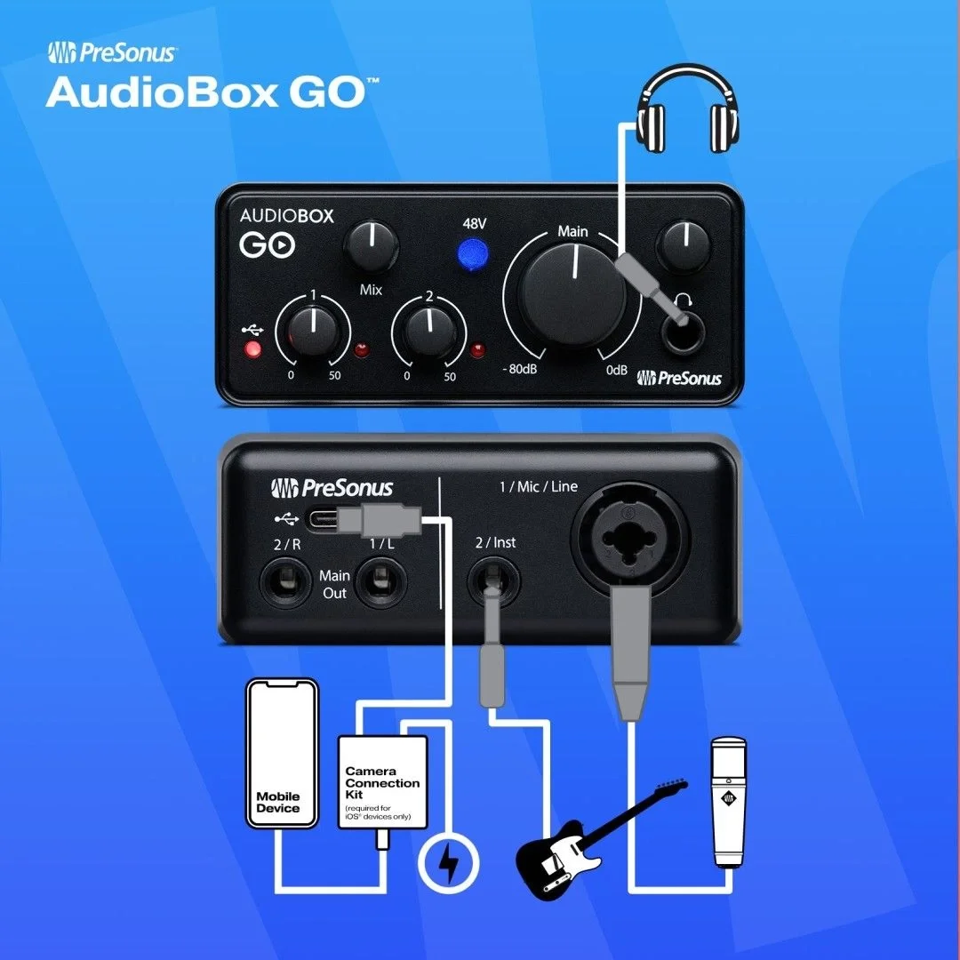PreSonus AudioBox GO Ultra kompakt, 2x2 mobil ses kartı