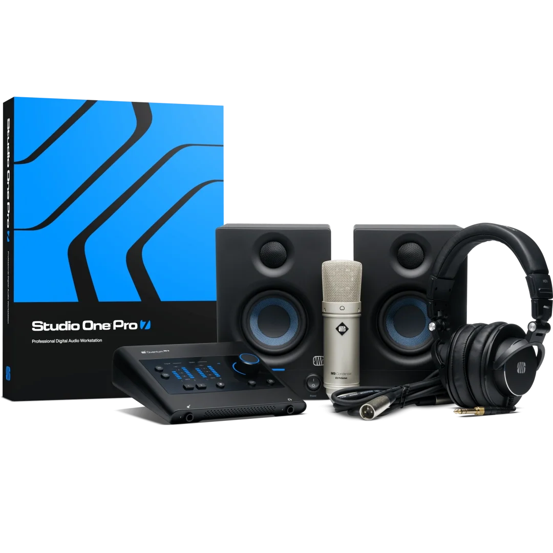 PreSonus Quantum ES Ultimate Bundle Profesyonel Kayıt Seti (Ses kartı, Kulaklık, Mikrofon, Hoparlör ve Yazılım)