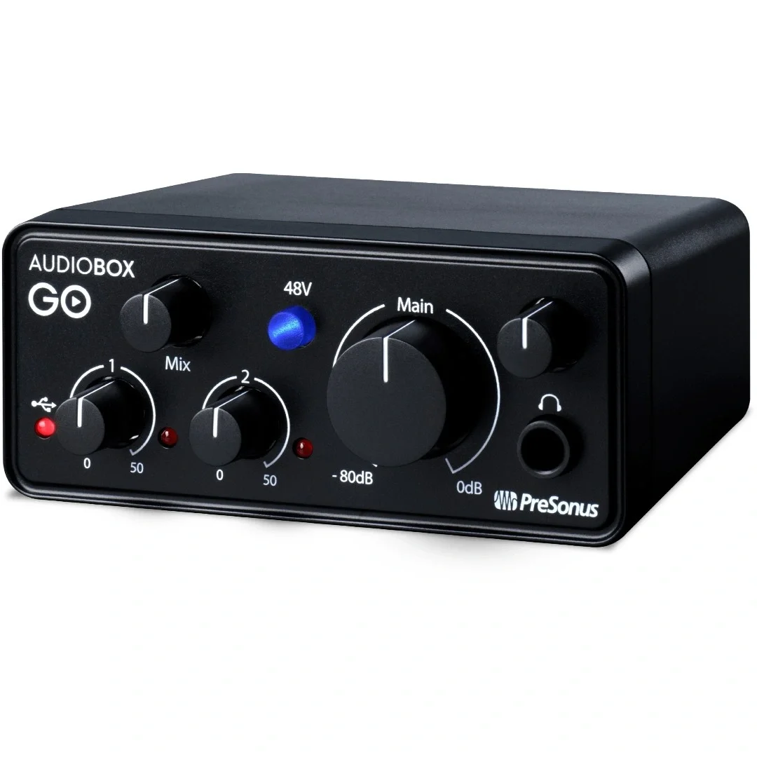 PreSonus AudioBox GO Creator Bundle Ses Kartı, Kulaklık ve Mikrofon İçeren Yeni Nesil Başlangıç Paketi.