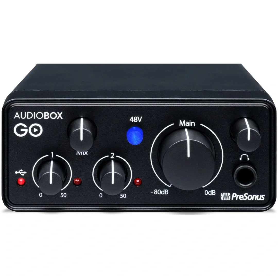 PreSonus AudioBox GO Creator Bundle Ses Kartı, Kulaklık ve Mikrofon İçeren Yeni Nesil Başlangıç Paketi.