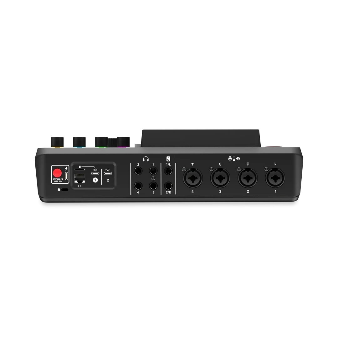 RODE RODECaster Pro II Entegre ses prodüksiyon sistemi -&nbsp;4 Mikrofon girişli, SD card ve Bilgisayara çok kanallı kayıt etme özellikli profesyonel podcast mikser