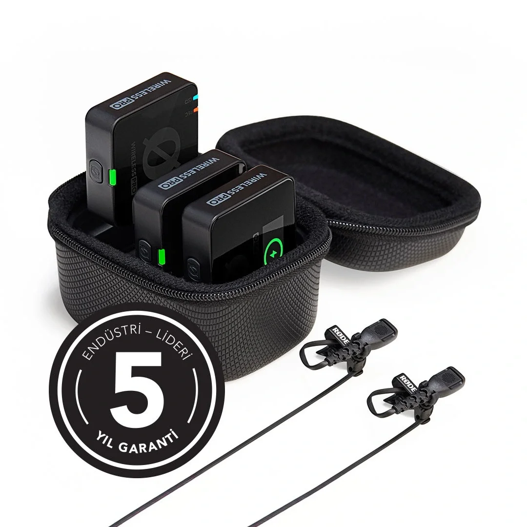 RODE Wireless PRO 32-bit Profesyonel Çift Kanallı Kablosuz Mikrofon Sistemi, Timecode Destekli