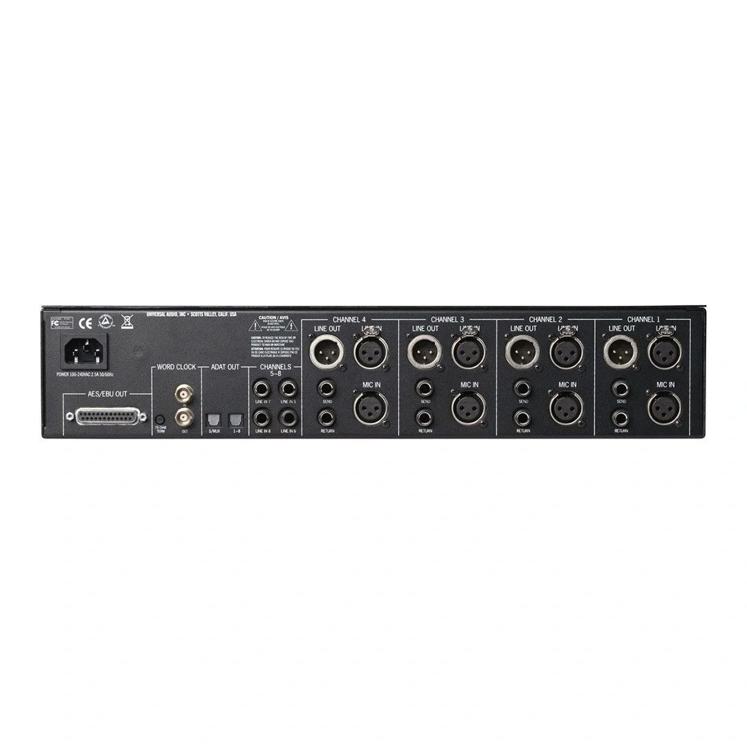 Universal Audio 4-710D 4 Kanal Tone Blending Tüp Mikrofon Preamp + Compressor