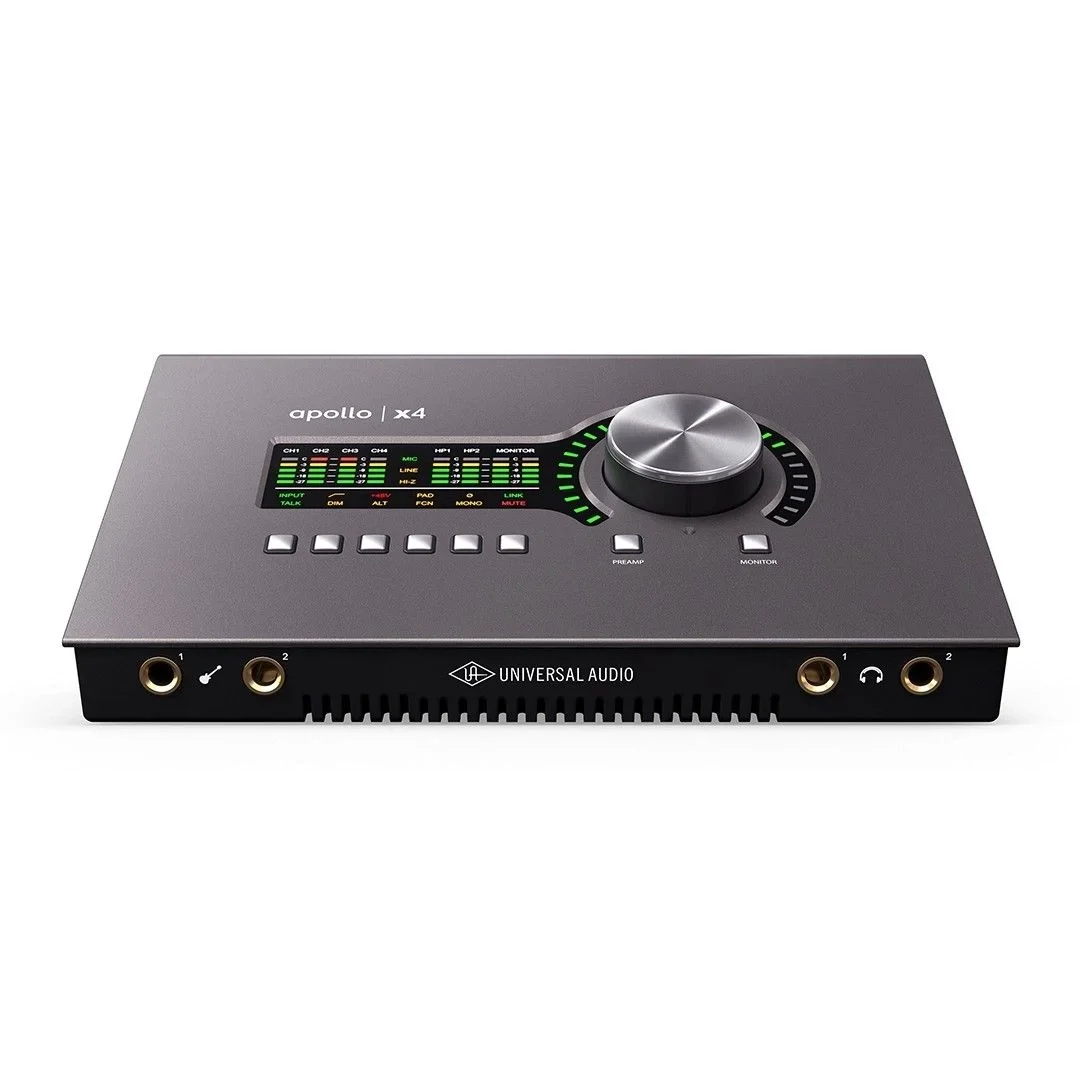 Universal Audio Apollo x4 Heritage Edition Quad Core DSP işlemcili, 16 x 8, 4 mikrofon preamp Thunderbolt 3 ses kartı