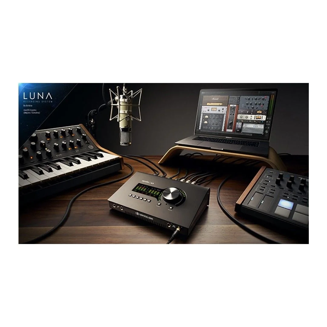 Universal Audio Apollo x4 Heritage Edition Quad Core DSP işlemcili, 16 x 8, 4 mikrofon preamp Thunderbolt 3 ses kartı