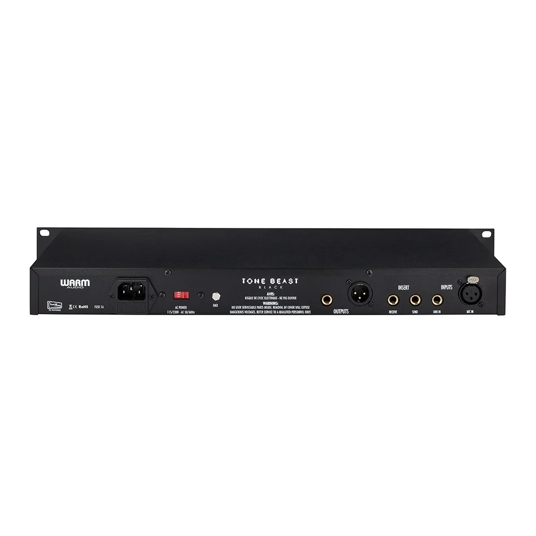 Warm Audio TB12 TONE BEAST - Black Farklı Cinemag trasformatör seçimli, ton şekillendiren profesyonel mikrofon preamp - Siyah