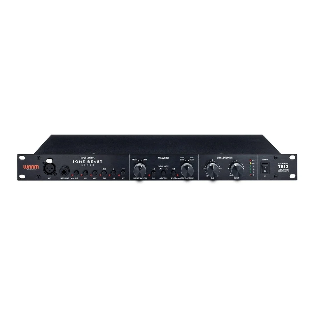 Warm Audio TB12 TONE BEAST - Black Farklı Cinemag trasformatör seçimli, ton şekillendiren profesyonel mikrofon preamp - Siyah