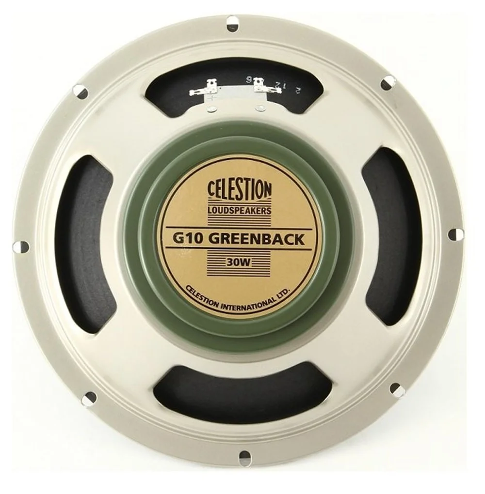 Celestion G10 GREENBACK 8-ohm Celestion G10 Greenback 10" Bas-Mid Gitar Hoparlörü, 30W Rms, 95 Hz-5500Hz