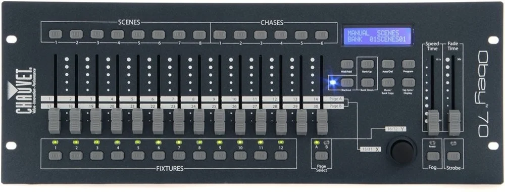 Chauvet Obey 70 Stage Designer, 384 Kanal Işık Mikseri, 12x32 ch.