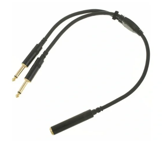 Cordial CFY 0.3 GPP Y-Kablo 6.3mm dişi to 2x6.3mm Erkek