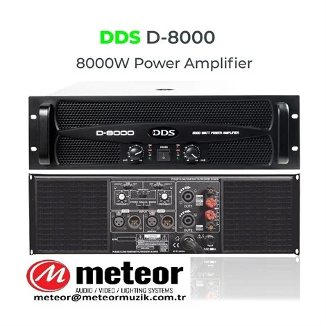 DDS D-8000 2x2100W/4-ohm Power Amplifikatör