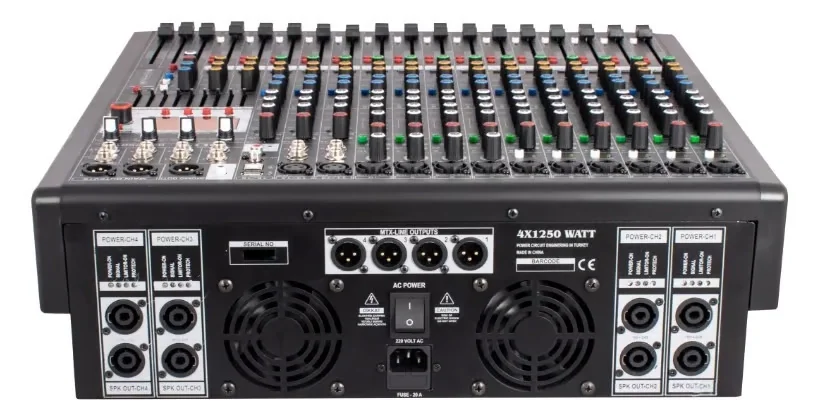 DDS DPX-PRO16, 16-kanal Powermixer 2x950W/4-ohm 16-kanal Çift Efekt