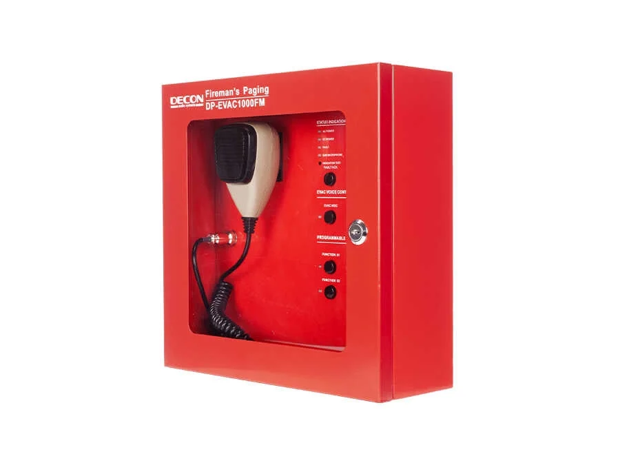 DECON DP-EVAC1000FM Fireman Mikrofon, built-in EVAC/Alert message, capacity 120 zones