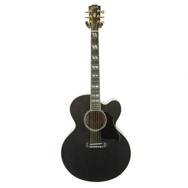 Gibson J-185 EC Hi Performance Elektro Akustik Gitar (Trans Black)
