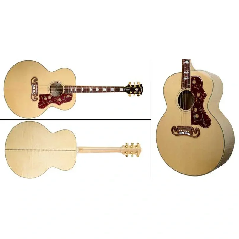 Gibson J-200 Standard Elektro Akustik Gitar (Antique Natural)