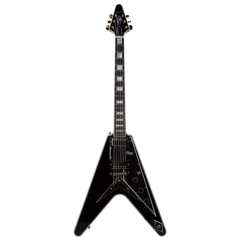 Gibson Flying V Custom Elektro Gitar (Ebony)