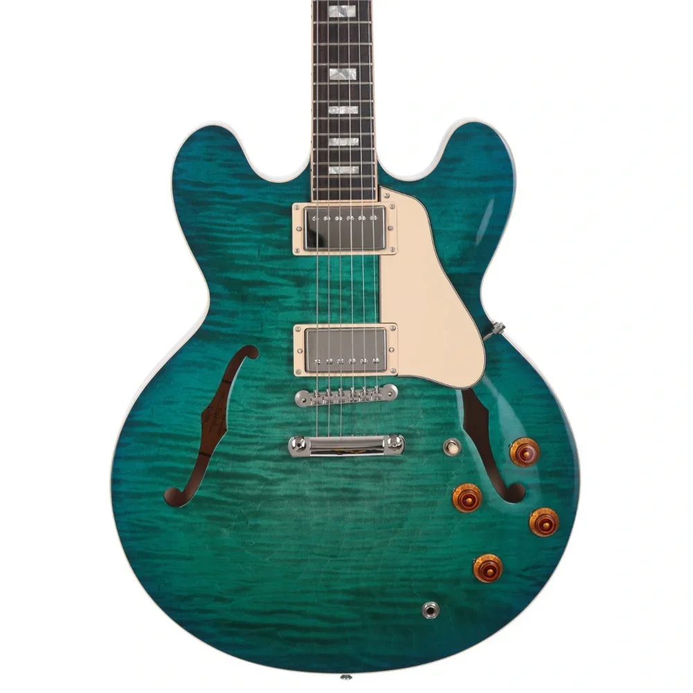 Gibson ES-335 Figured Elektro Gitar (Aquamarine)