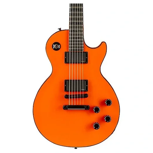 Gibson Custom Shop Limited Edition Les Paul Custom Chambered Blackout Elektro Gitar (F1 Orange)