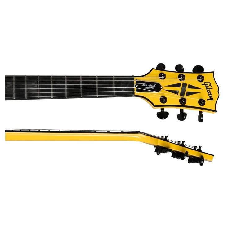 Gibson Les Paul Custom Chambered Blackout Elektro Gitar (Diablo Yellow)