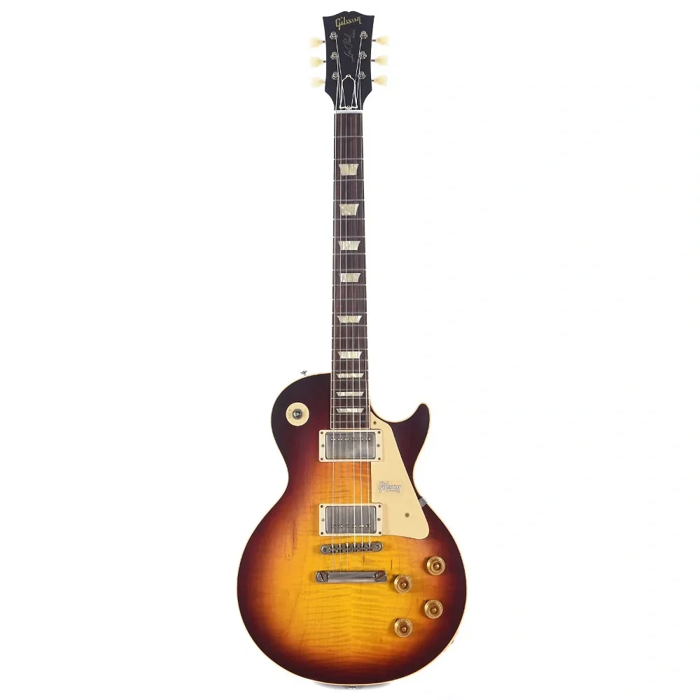 Gibson Custom 1958 Les Paul Standard Reissue VOS Elektro Gitar (Bourbon Burst)