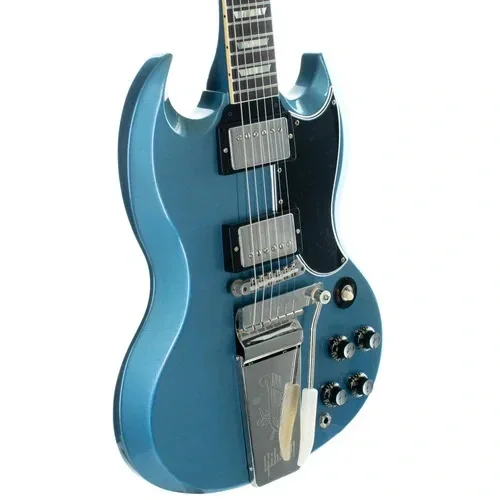 Gibson Custom 1964 SG Standard Reissue w/ Maestro Vibrola Murphy Lab Light Aged Antique Elektro Gitar (Antique Pelham Blue)