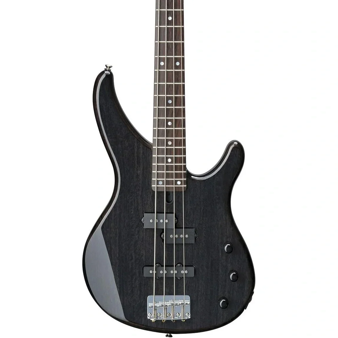 Yamaha TRBX174EW Exotic Wood 4 Telli bas Gitar (Trans Black)