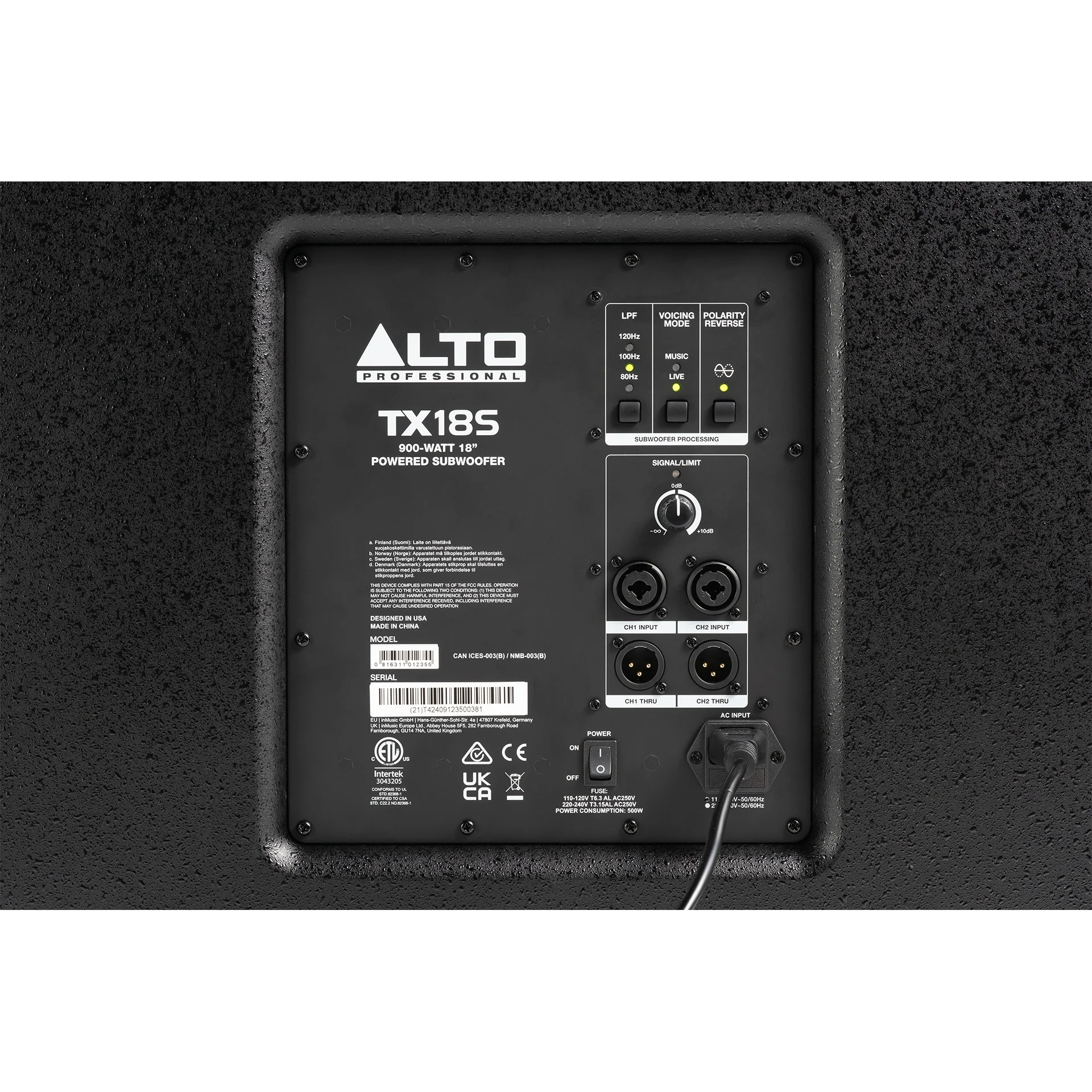 Alto TX18S 18" Aktif Subwoofer 900W 126-db