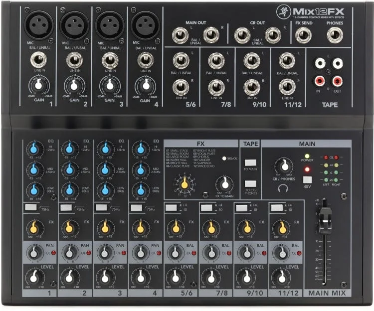 Mackie MIX12FX 8 Kanal Efektli Ses Mikseri