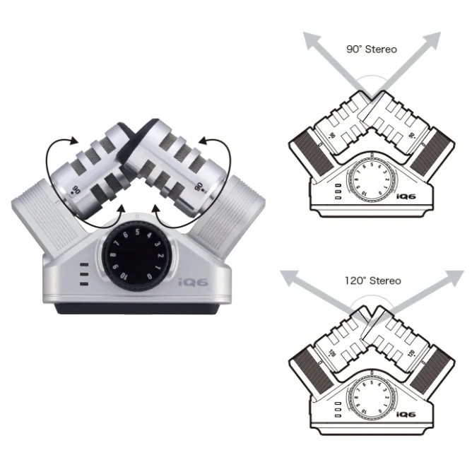 Zoom IQ6 Stereo Kayıt Mikrofonu iPhone/iPad/iPod Uyumlu