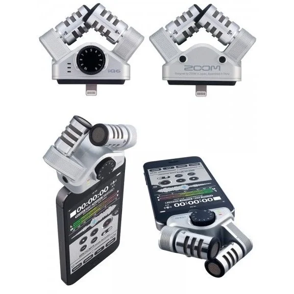 Zoom IQ6 Stereo Kayıt Mikrofonu iPhone/iPad/iPod Uyumlu