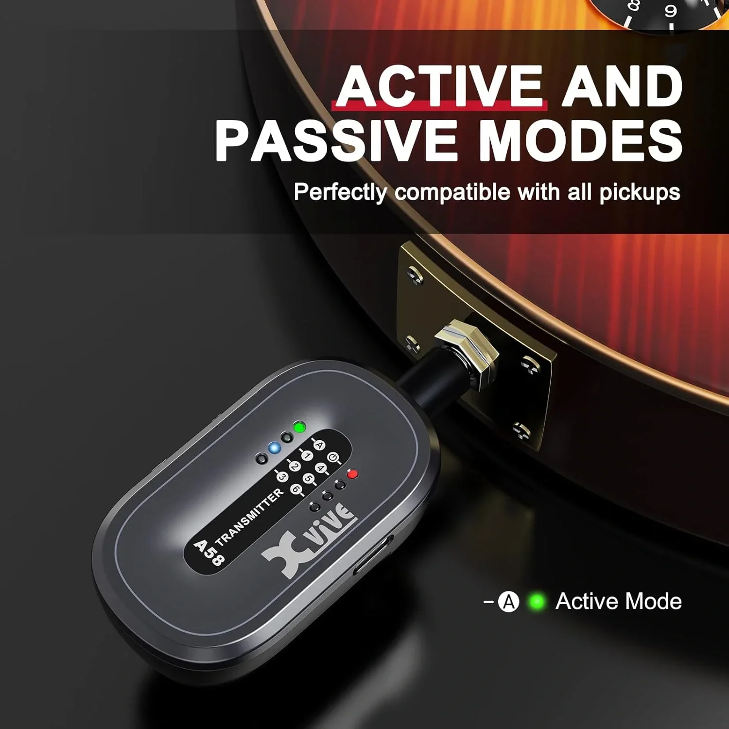 Xvive XV-AC58 5.8GHZ Şarj Edilebilir Kablosuz Gitar Bağlantı Sistemi