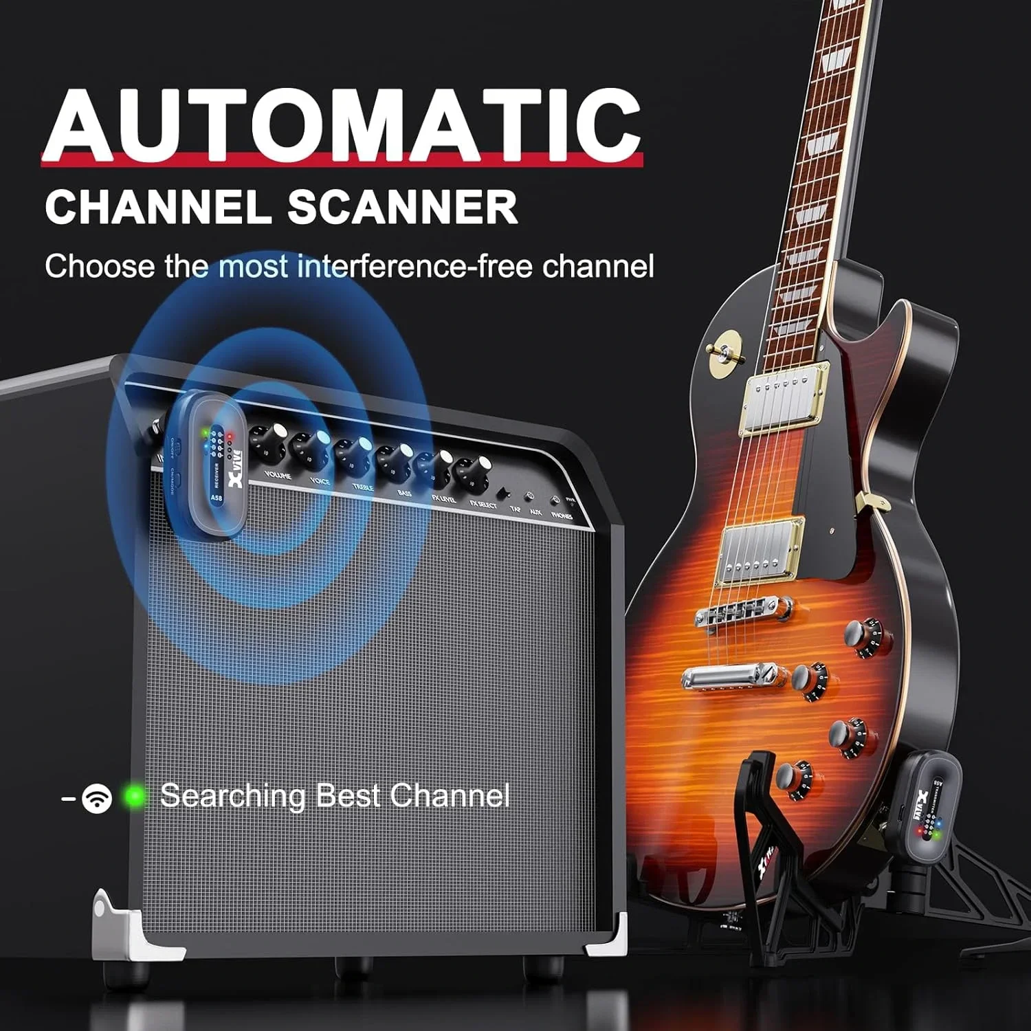Xvive XV-AC58 5.8GHZ Şarj Edilebilir Kablosuz Gitar Bağlantı Sistemi