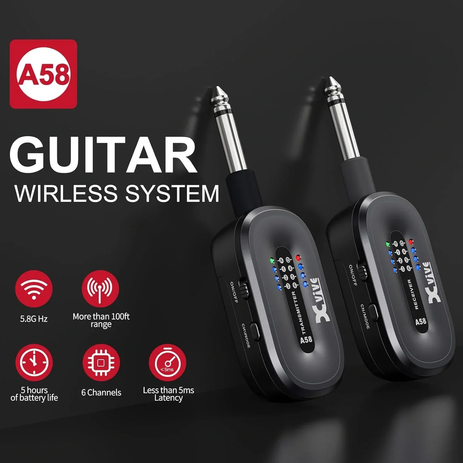 Xvive XV-A58T 5.8Ghz Transmitter - Siyah