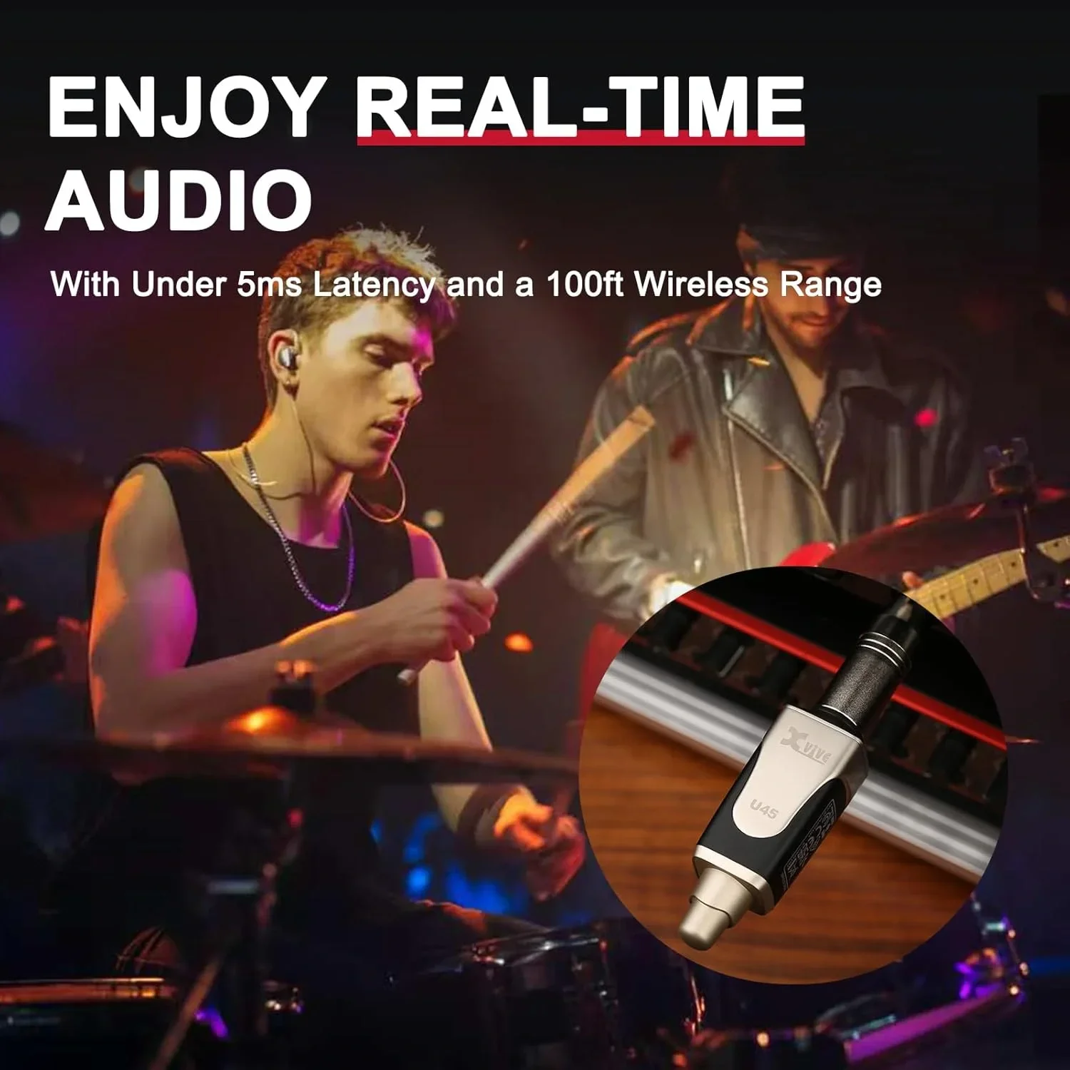 Xvive XV-U45R Kablosuz In-Ear Monitor Sistemi için Sadece Alıcı