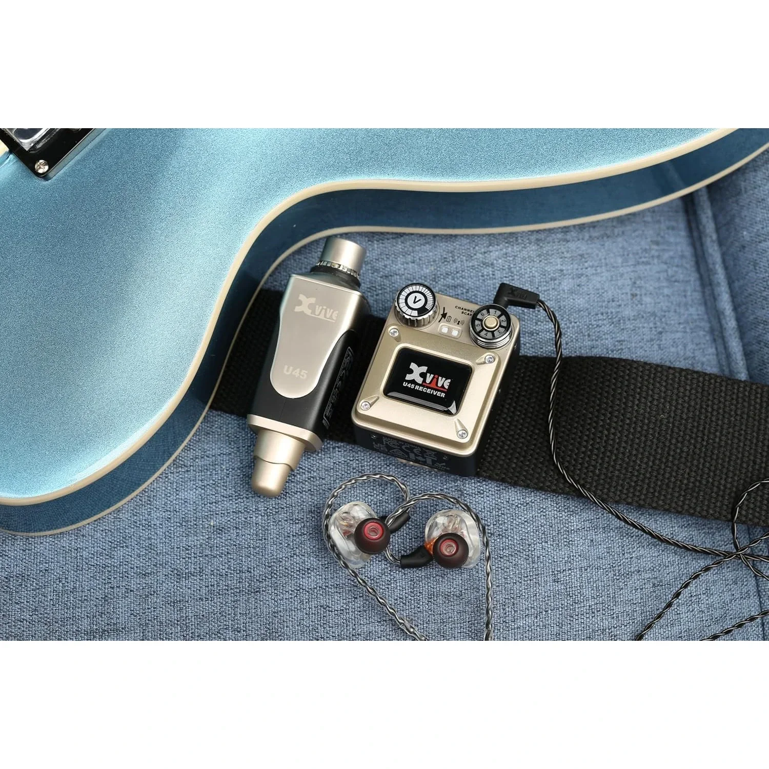 Xvive XV-U45R2 2 Alıcı + 1 Vericili Kablosuz In-Ear Monitör Sistemi