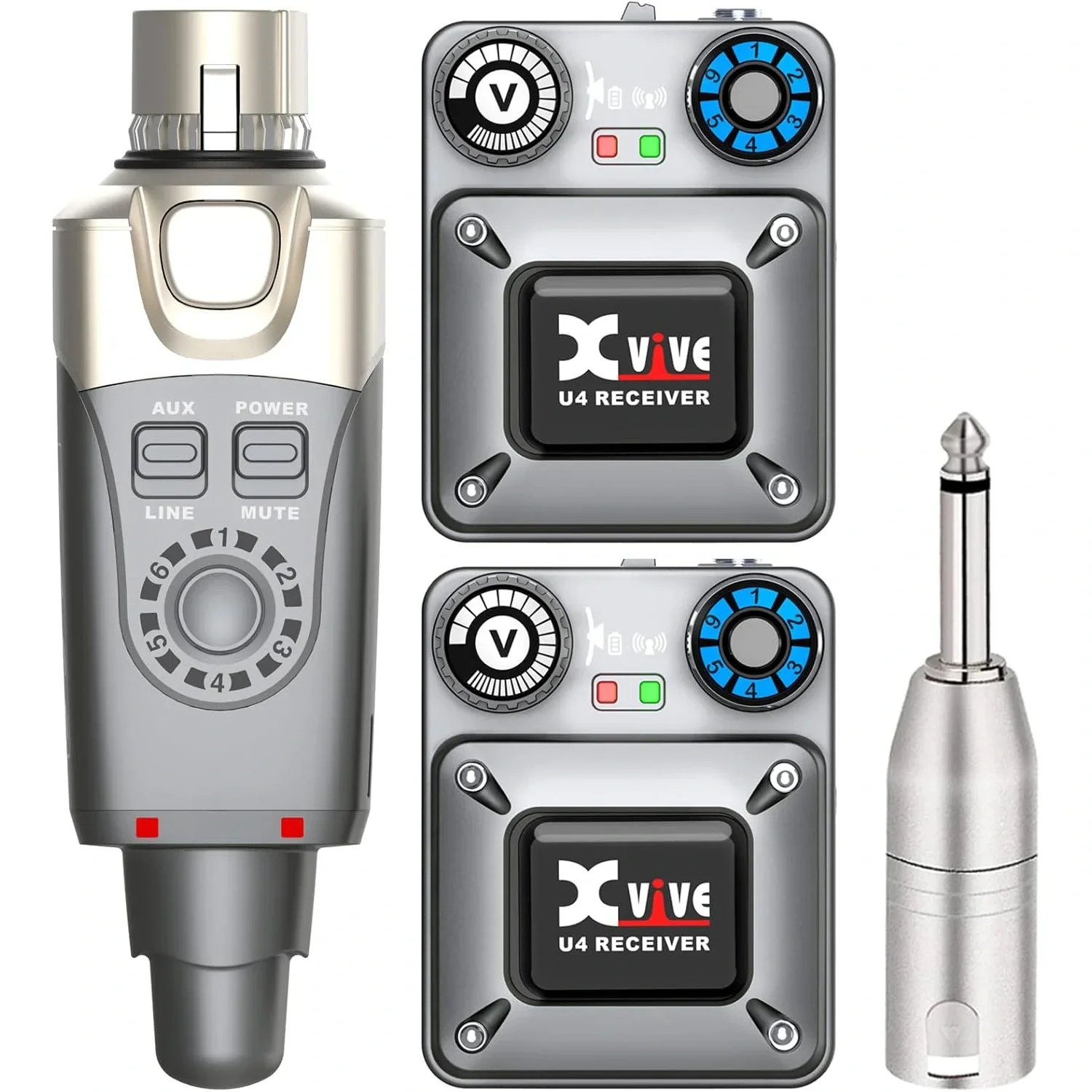 Xvive XV-U4R2 1 Verici + 2 Alıcılı Kablosuz In-ear Monitör Sistemi