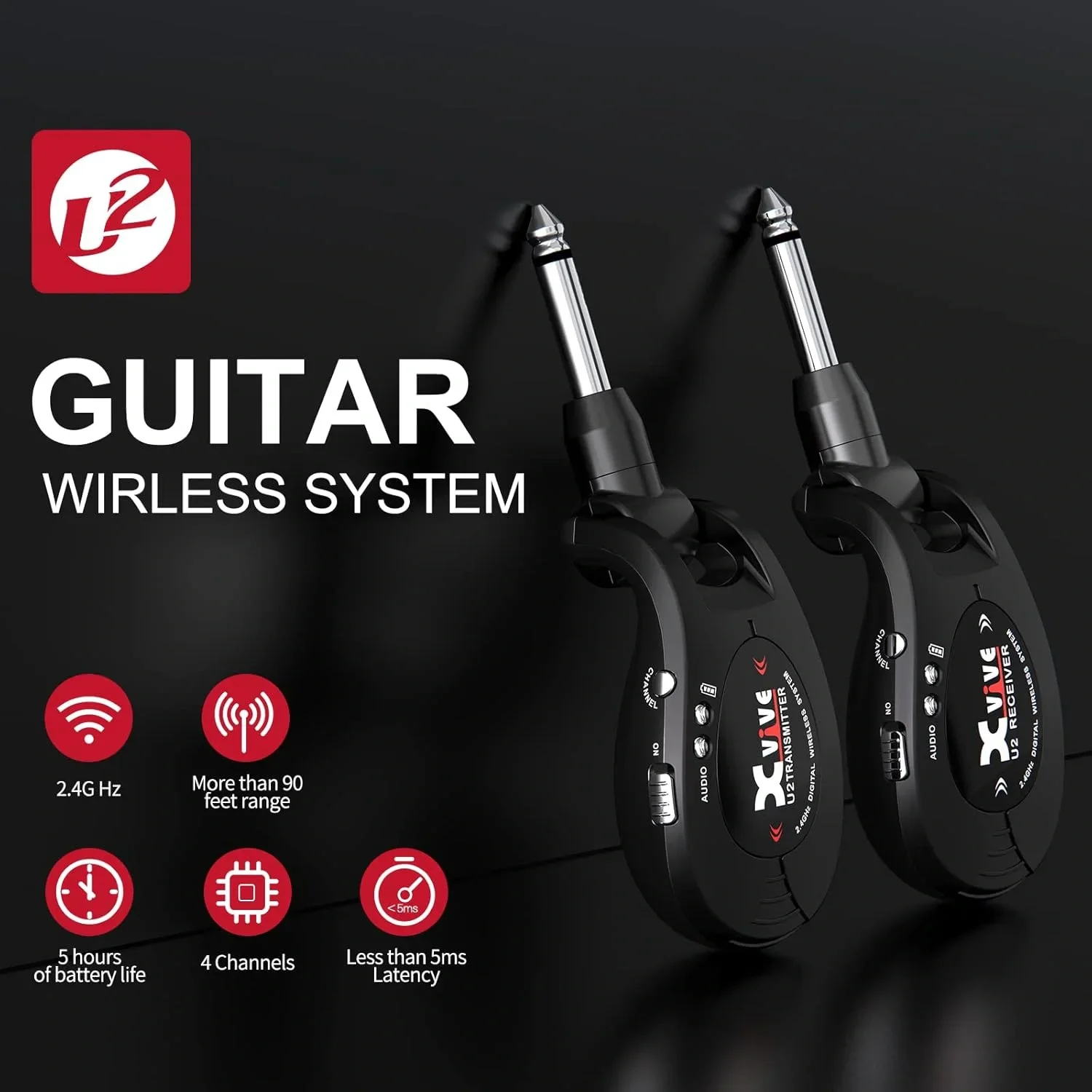 Xvive XV-U2 Kablosuz Gitar Bağlantı Sistemi - Karbon