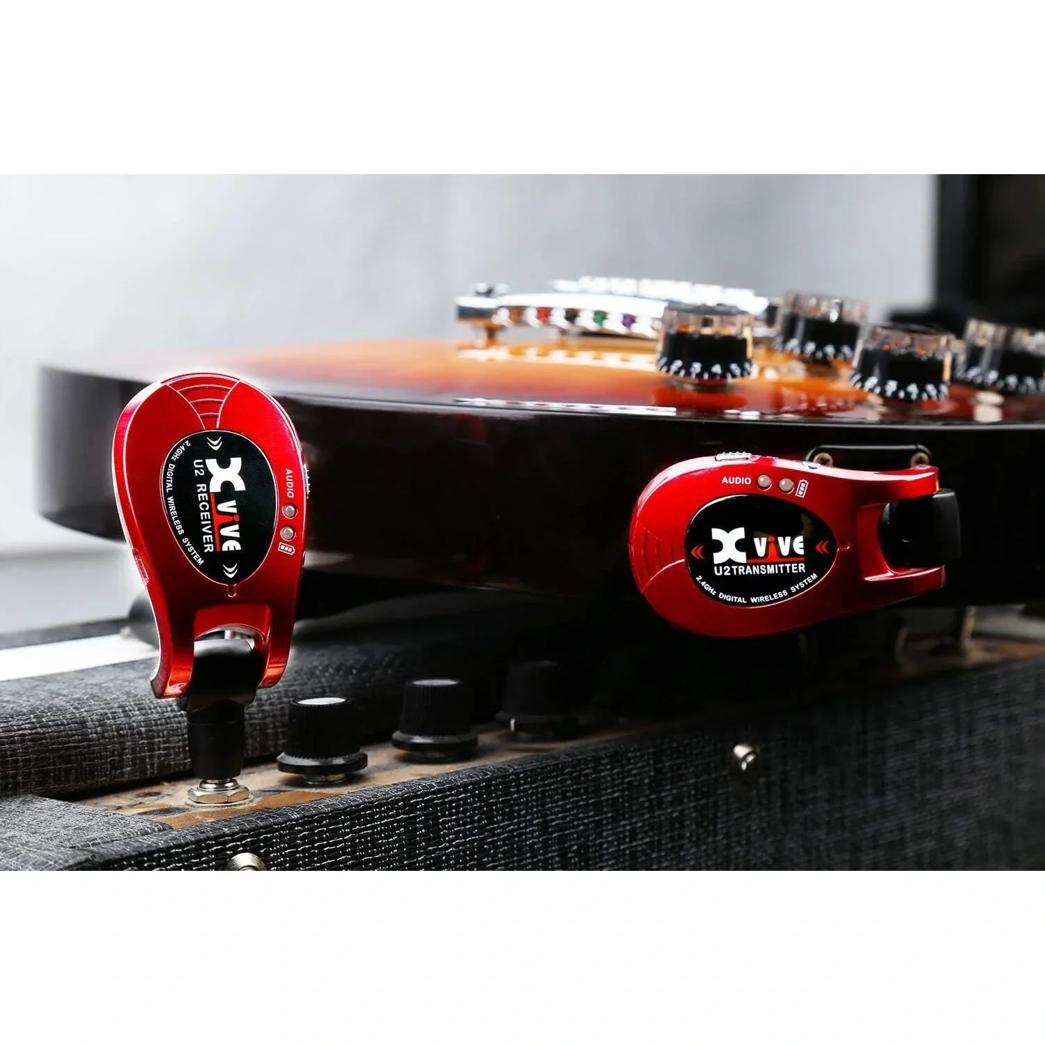 Xvive XV-U2 Kablosuz Gitar Bağlantı Sistemi - Kırmızı