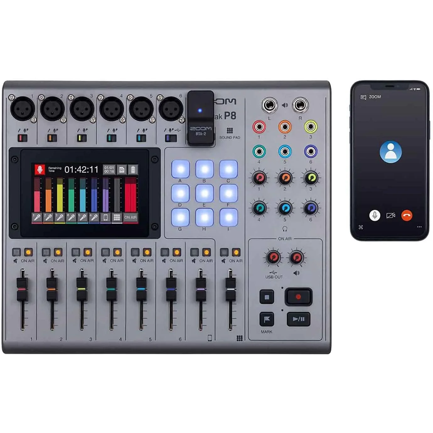 Zoom P8 Protrak 8-kanal Podcast Mikseri