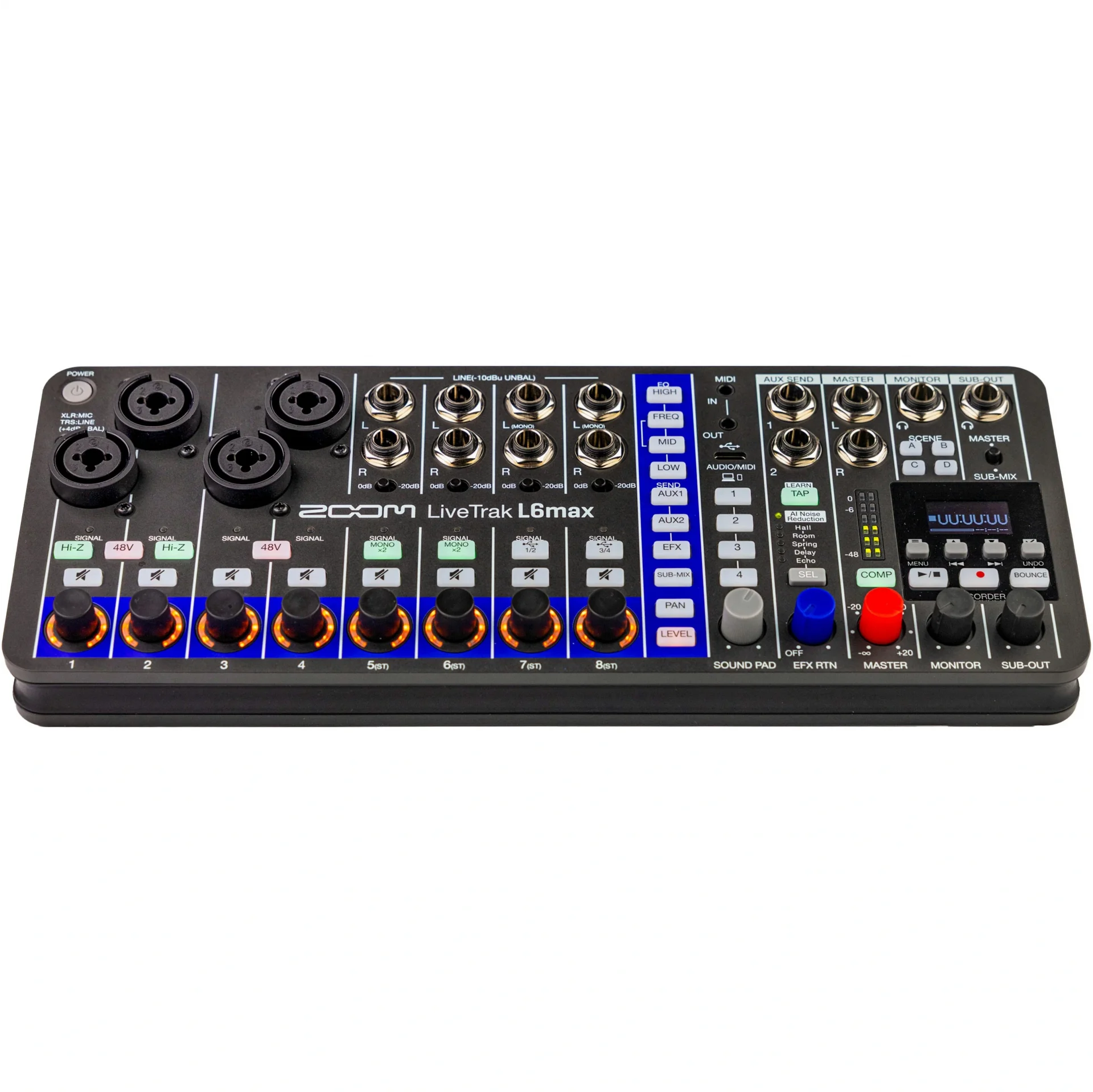 Zoom LiveTrak L6max 8-Kanal Mixer &amp; Multitrack Kayıt Cihazı