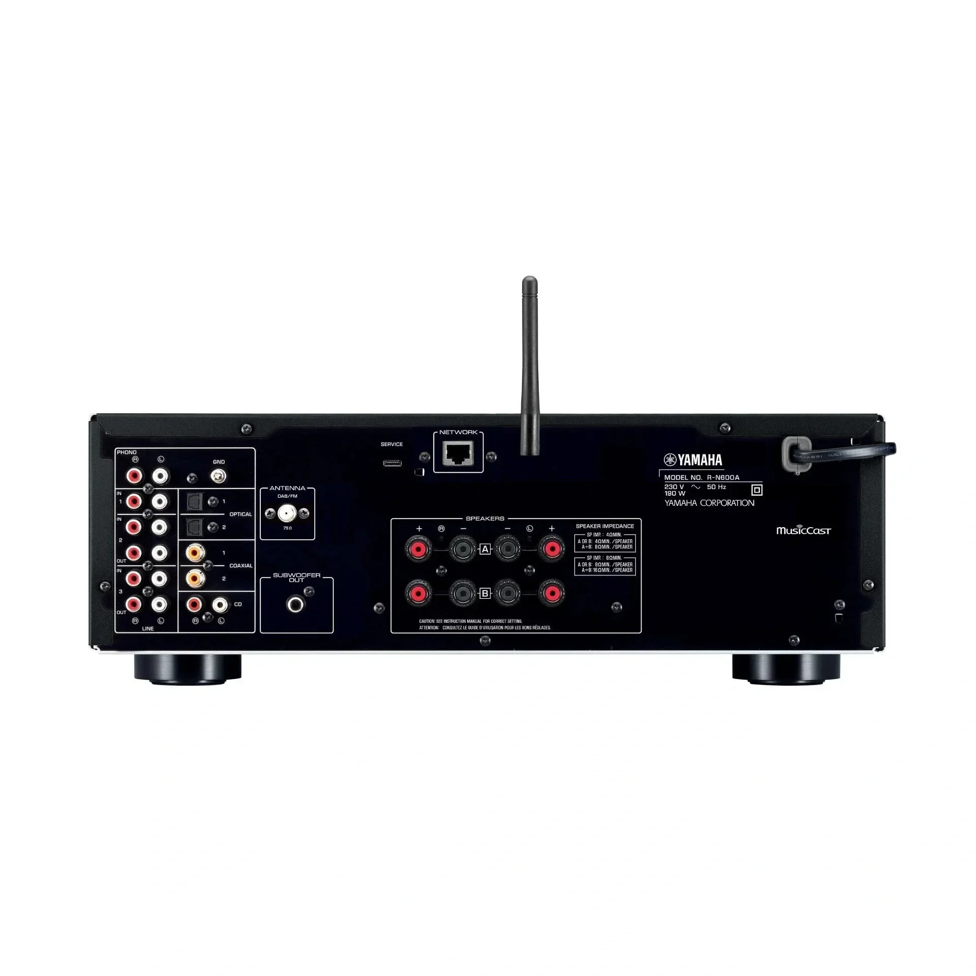 Yamaha R-N600A Musiccast Network Stereo Receiver Amfi (Siyah)