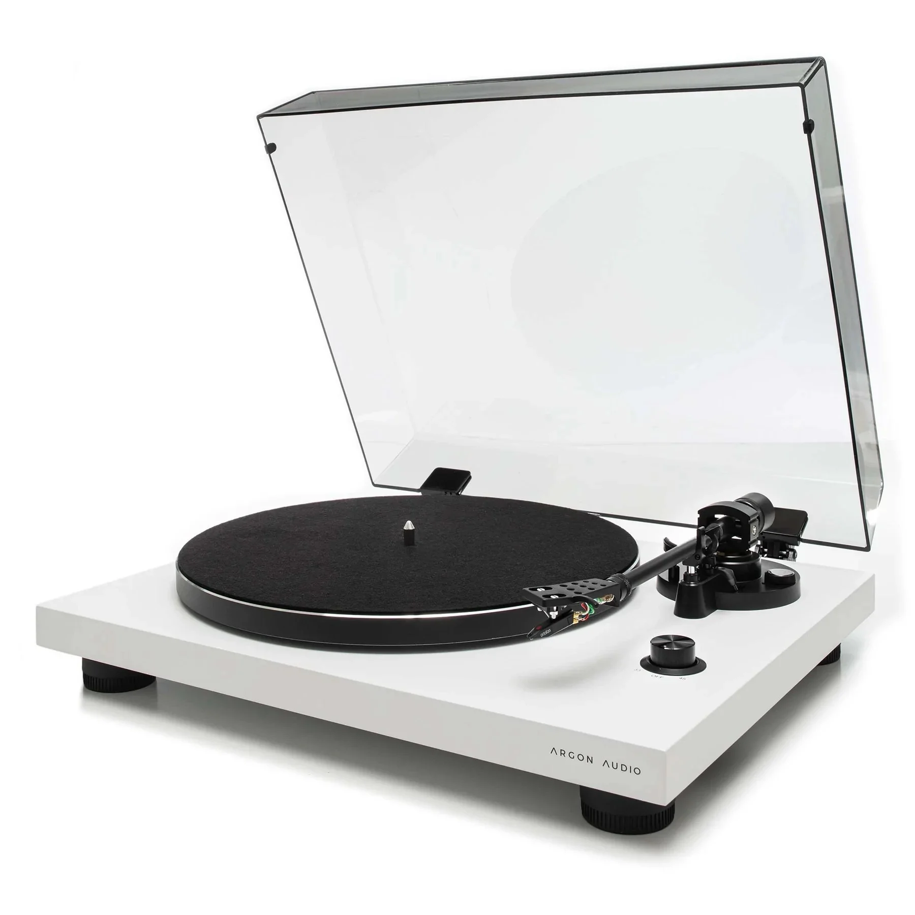 Argon Audio TT-3 Pikap - Ortofon OM 5E İğne ile - (Beyaz)