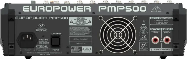 Behringer PMP500 2x250W 12 Kanal Powermixer