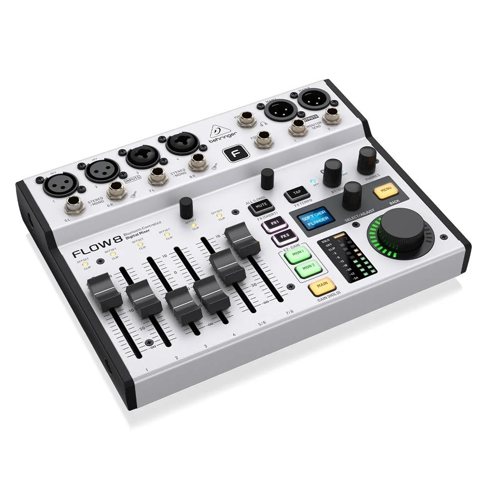 ***webde görünmüyor **** Behringer FLOW 8 8-Input Dijital Mikser with Bluetooth Audio and App Control